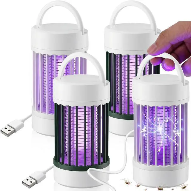 Main image of 4 Pcs Bug Zapper Indoor USB Powered Mosquito Killer Lamp with 365nm UV Light, Portable Fruit Fly Gnat Trap for Home Bedroom Kitchen Office Gnats Moths