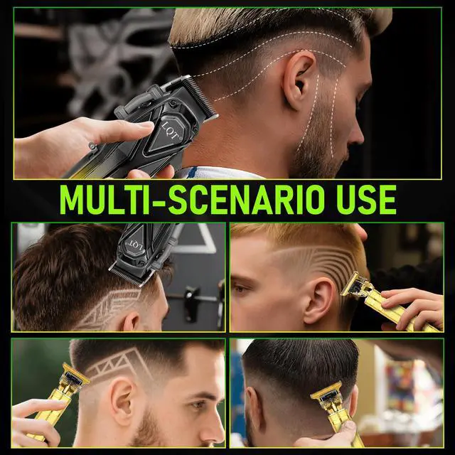 Alt view image 4 of 6 - Professional Hair Clippers for Men, Cordless Beard Trimmer Set, Barber-Grade Tool with USB Charging, Lightweight & Low Noise for Home Use