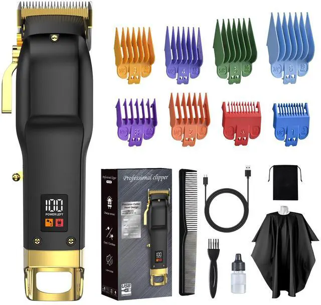 Main image of Hair Clippers for Men, Cordless Hair Trimmer for Men with 8 Color-Coded Guard, Professional Hair Cutting Kit for Head, Beard, Face, Neck & Manscaping, Barber Clippers, Ideal Gift, 15Pcs