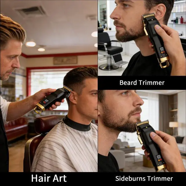 Alt view image 7 of 7 - Hair Clippers for Men, Cordless Hair Trimmer for Men with 8 Color-Coded Guard, Professional Hair Cutting Kit for Head, Beard, Face, Neck & Manscaping, Barber Clippers, Ideal Gift, 15Pcs