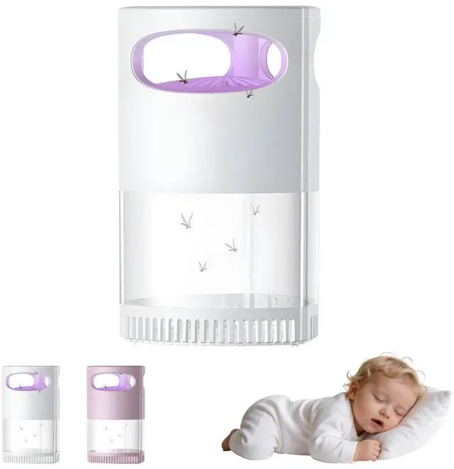 Main image of UV Mosquito Killer Lamp Quiet, USB, Chemical-Free for Indoor & Outdoor Camping, Bedroom, Patio, Kitchen (White)