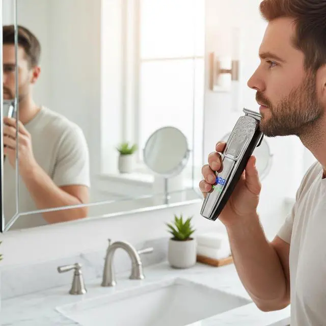 Alt view image 5 of 5 - Hair Clippers for Men Cordless Beard Trimmer Electric Shaver Grooming Kit with LCD Display, 5 Replaceable Heads, 4 Guide Combs, USB Rechargeable Haircutting Machine for Family Use