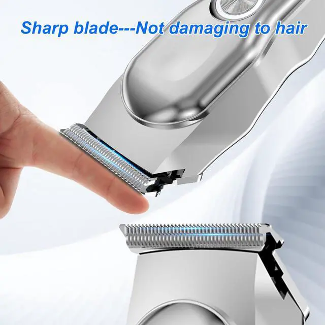 Alt view image 4 of 7 - Mini Cordless Hair Clippers for Men, Small Size Professional Clippers and Trimmers Set, Electric Hair Trimmer for Men with Led Display.