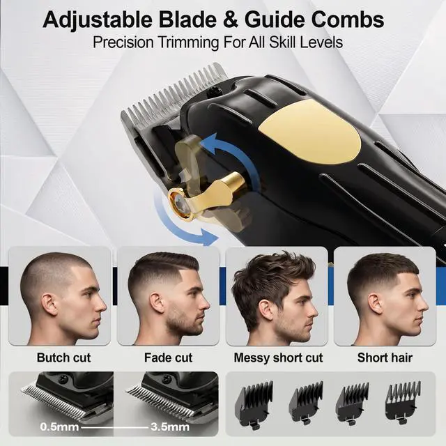 Alt view image 7 of 7 - Professional Cordless Hair Clippers for Men & Hair Trimmer for Men