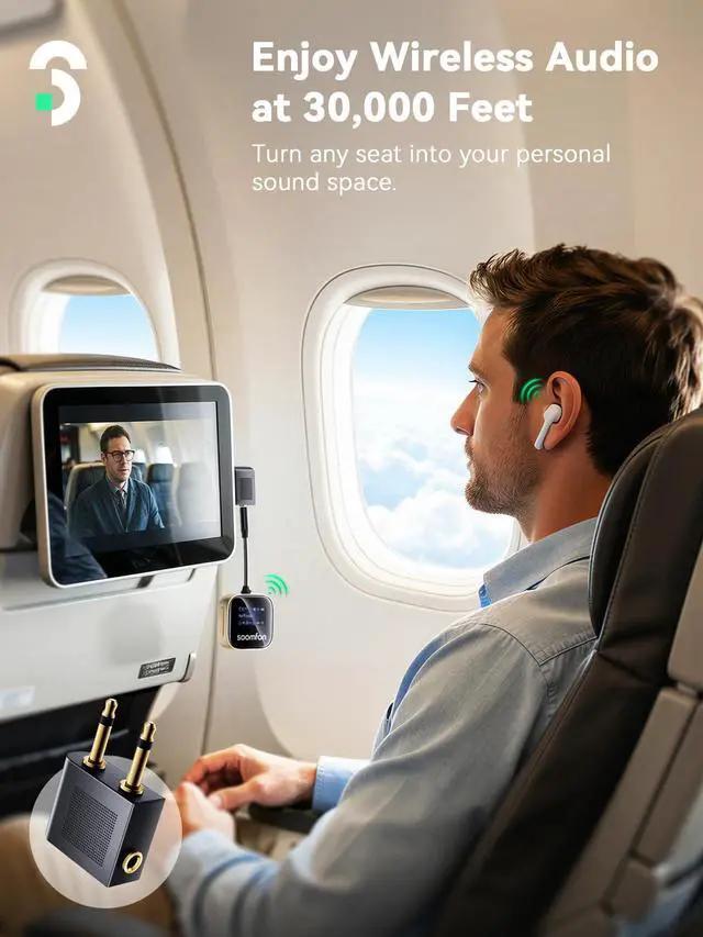 Alt view image 3 of 7 - aptX-LL Bluetooth 5.3 Transmitter Receiver for TV to 2 Headphones