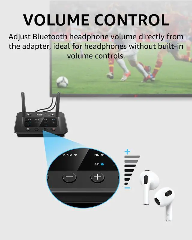 Alt view image 6 of 7 - B03 Bluetooth 5.3 Transmitter Receiver for TV Home Stereo