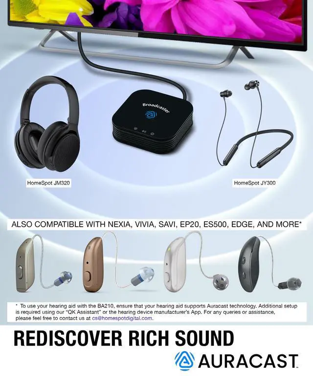 Alt view image 5 of 7 - BA210 v2 Auracast Bluetooth Transmitter, LC3, AptX Lossless, AptX HD, Optical & 3.5mm Inputs, Compatible with Galaxy Buds 2 Pro, Buds 3, JY300 JM320, Hearing Aids and Bluetooth Headphones