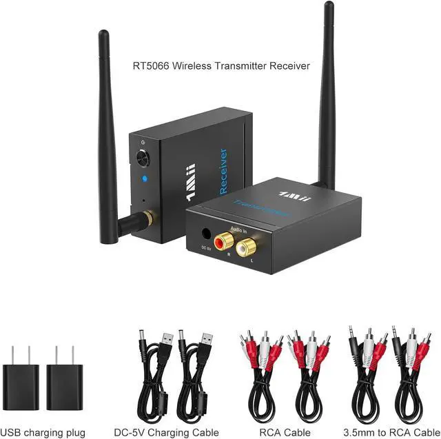 Alt view image 7 of 7 - 2.4Ghz Wireless Audio Transmitter Receiver Set (1 TX + 1 RX) for TV
