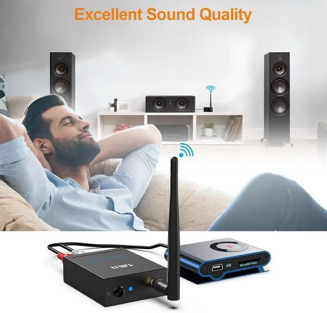 Alt view image 6 of 7 - 2.4Ghz Wireless Audio Transmitter Receiver Set (1 TX + 1 RX) for TV