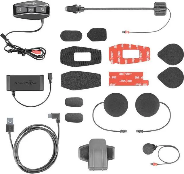 Alt view image 2 of 5 - UCOM4 - Motorcycle Bluetooth Communication - 4 Riders up to 1.6 Km Range - Battery 15Hr - Helmets Headset Compatible TFT and GPS - DSP and Noise Control - Waterproof IP67 - Single Pack