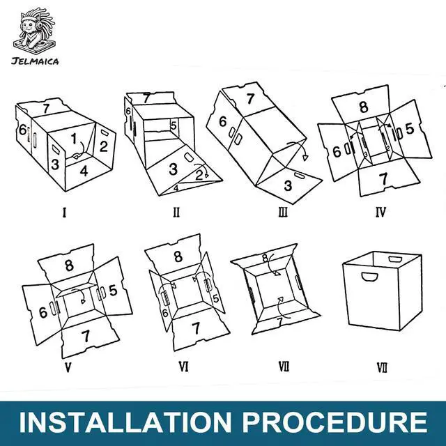 Alt view image 6 of 7 - Vinyl Record Storage Box - Moving Box with Handles and Lids - Sturdy Cardboard Crate for Vinyl storage - Holds Up to 60 Records or LPs - Set of 4 Boxes (Kraft)