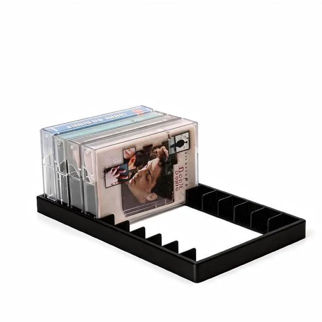 Main image of Cassette Tape Storage Holder -10 Slots Audio Cassette Tape Holder, No Assembly Required, Space-Saving Design, Easy Access - For Home & Studio Use by Music Lovers & Collectors