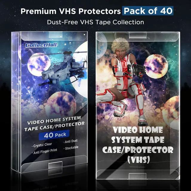 Alt view image 2 of 7 - VHS Tapes Protector - Premium VHS Cassette Tape Storage & Protector, Durable VHS Protectors for Home & Kitchen Media Storage 40 Packs