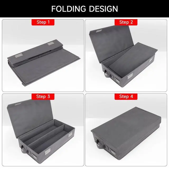 Alt view image 4 of 5 - Upgrades Audio Cassette Tape Holder - 4Pack - Grey