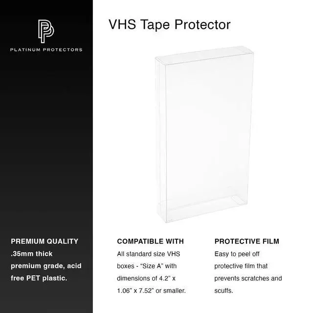 Alt view image 3 of 4 - Case for Standard VHS Box Tapes UV & Scratch-Resistant (5 pack)