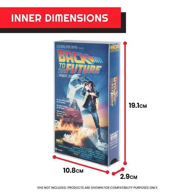 Alt view image 4 of 7 - VHS Cassette Tape Display Protector Case - 0.35 mm Thick Clear PET Plastic Display Case Compatible with Star Wars, Disney, Jurassic Park, Titanic Movie Collection Storage (25 Pack)