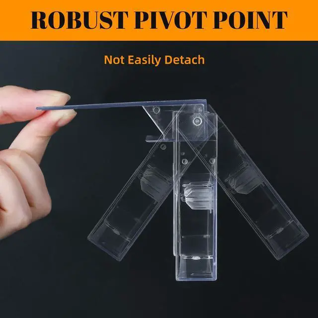 Alt view image 3 of 7 - 10-Pack Cassette Tape Storage Cases & Holder - Clear Plastic Audio Cassette Organizer with Anti-Scratch/Dust Protection, Classic Norelco-Style Replacement Boxes (4.28" L x 2.75" W x 0.6" H)