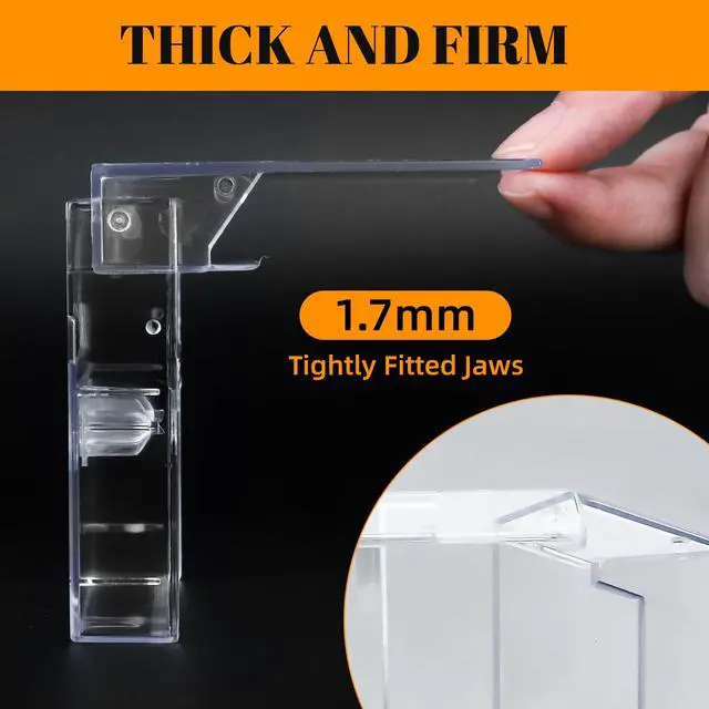 Alt view image 4 of 7 - 10-Pack Cassette Tape Storage Cases & Holder - Clear Plastic Audio Cassette Organizer with Anti-Scratch/Dust Protection, Classic Norelco-Style Replacement Boxes (4.28" L x 2.75" W x 0.6" H)