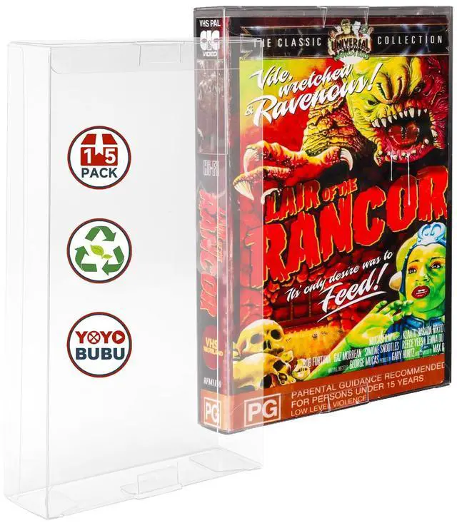 Main image of 15 Pack VHS Tape Protector Case | Sturdy Protective Sleeve for VHS Cassette Original Box | 0.35mm PET Material | Long-Lasting Storage & Display Solution