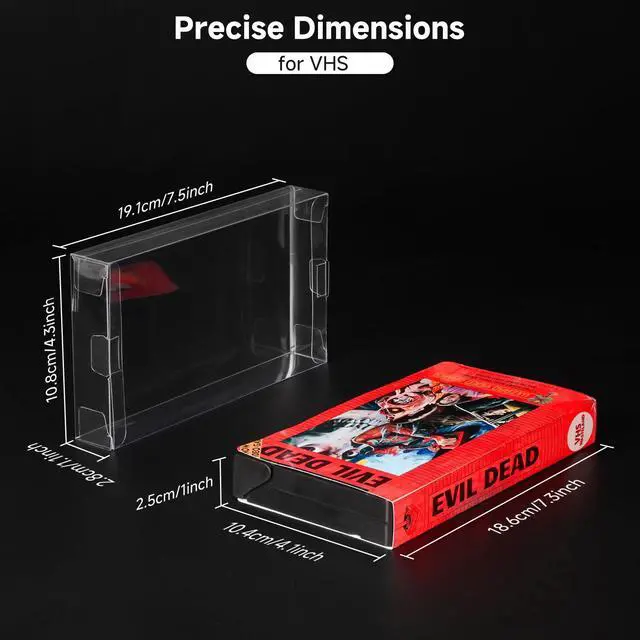 Alt view image 2 of 6 - 15 Pack VHS Tape Protector Case | Sturdy Protective Sleeve for VHS Cassette Original Box | 0.35mm PET Material | Long-Lasting Storage & Display Solution