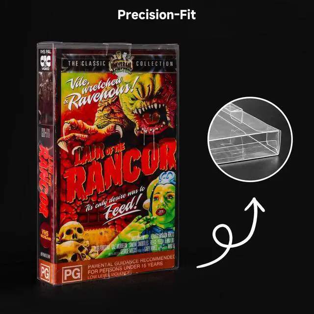 Alt view image 5 of 6 - 15 Pack VHS Tape Protector Case | Sturdy Protective Sleeve for VHS Cassette Original Box | 0.35mm PET Material | Long-Lasting Storage & Display Solution