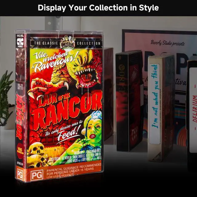 Alt view image 6 of 6 - 15 Pack VHS Tape Protector Case | Sturdy Protective Sleeve for VHS Cassette Original Box | 0.35mm PET Material | Long-Lasting Storage & Display Solution