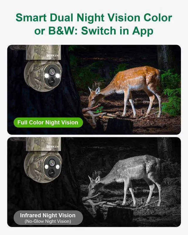Alt view image 4 of 7 - 4G LTE Cellular Trail Camera with SIM, Solar, 2K 360° PTZ, No WiFi