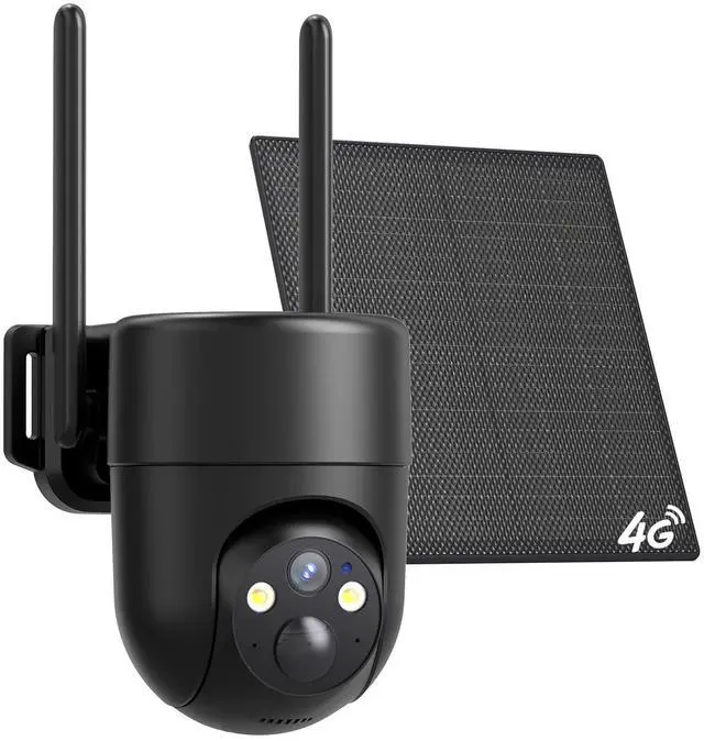 Main image of 4G LTE Cellular Security Camera, No WiFi Security Camera Outdoor Wireless with 360°Full View, Unlimited Data Plan, 2K Color Night Vision, Motion Alert, Built in SIM Card - Black