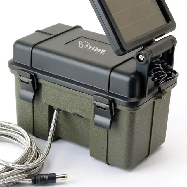 Alt view image 4 of 6 - Trail Camera 12V/Solar Auxiliary Power Pack Durable Weather-Resistant Housing Easy Installation & Versatile Compatibility, Black