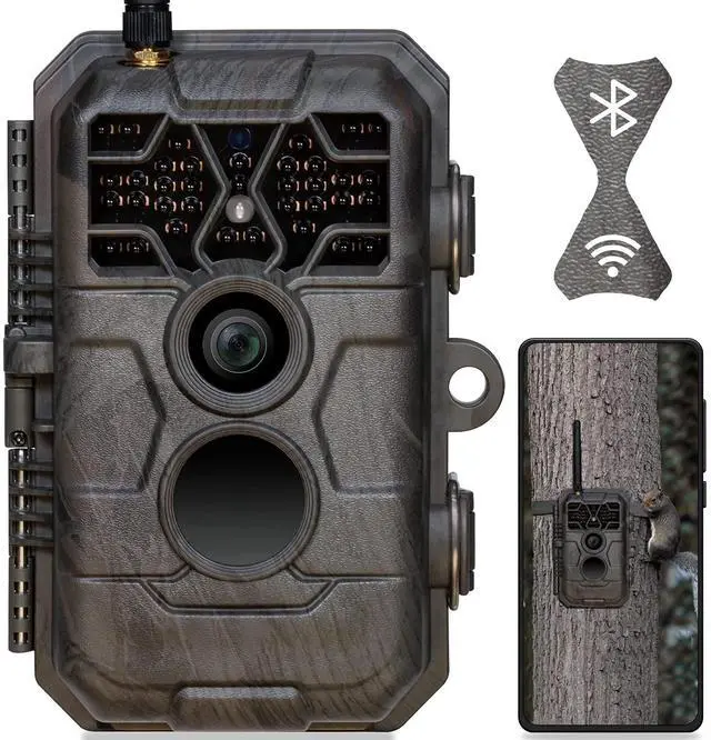 Main image of Trail Camera P80 Pro, WiFi Bluetooth (Non Cellular), Super-Low-Light Sensitivity, 110° View Angle, 48MP 1296p Game Camera, No Glow Night Vision, Motion Activated, Waterproof