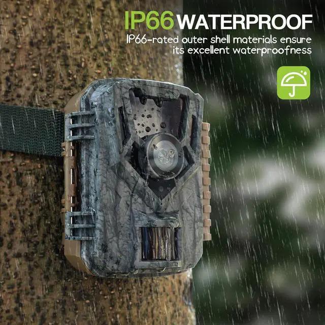 Alt view image 3 of 5 - Trail Camera 2 Pack 36 MP 2.7K Game Camera 32GB Memory Card 4 Batteries Time 2.0" LCD Screen, Trail Cameras with 120°Wide Night Vision IP66 Waterproof for Monitoring Wildlife Trail Cam