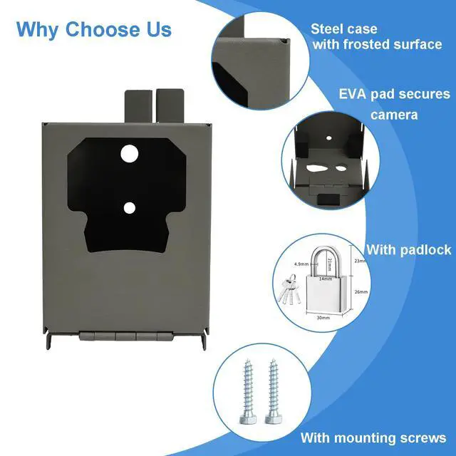 Alt view image 3 of 6 - Trail Camera Security Box for Edge, Edge Pro Cellular Trail Cameras, with Mounting Hardware and Lock