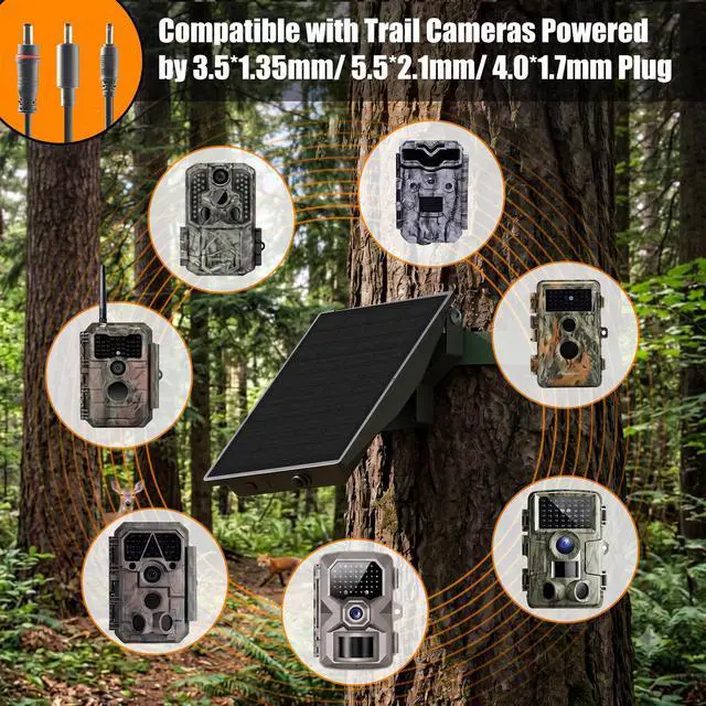 Alt view image 4 of 7 - Trail Camera Solar Panel for Tactacam and Cellular&Wireless Hunting Camera