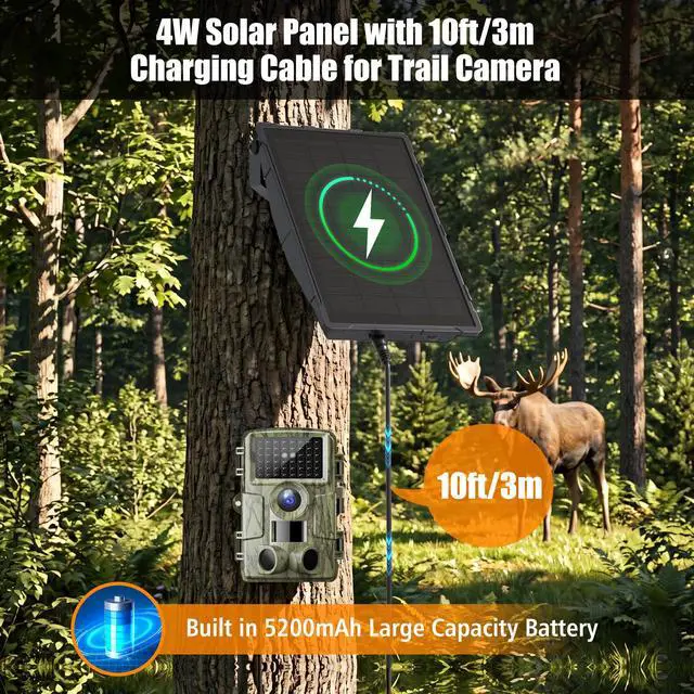Alt view image 3 of 7 - Trail Camera Solar Panel for Tactacam and Cellular&Wireless Hunting Camera
