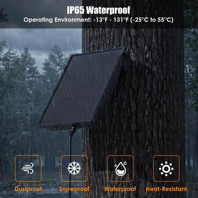 Alt view image 6 of 7 - Trail Camera Solar Panel for Tactacam and Cellular&Wireless Hunting Camera
