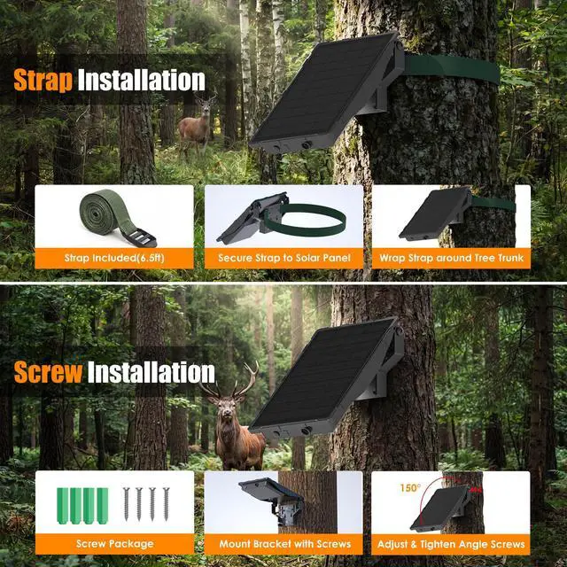 Alt view image 5 of 7 - Trail Camera Solar Panel for Tactacam and Cellular&Wireless Hunting Camera
