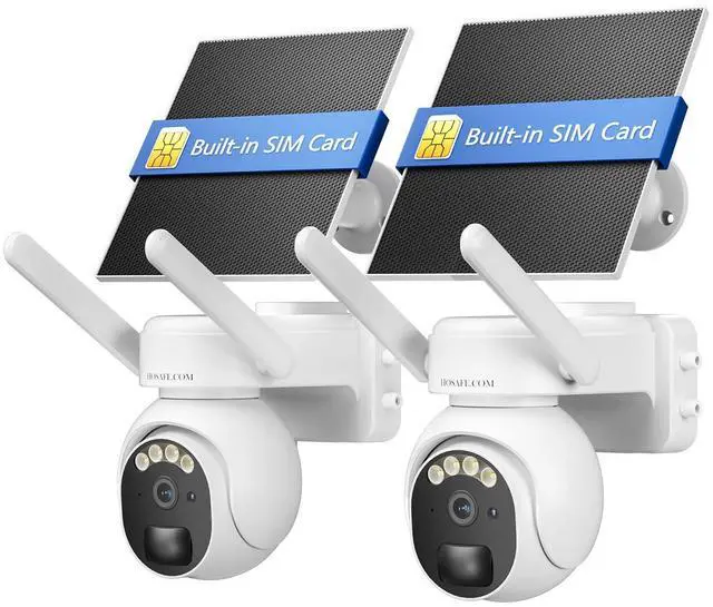 Main image of 4G LTE Cellular Security Camera Outdoor, Free Cloud Storage, Off Grid Security Camera No WiFi Solar Powered, 360° PTZ Solar Camera Outdoor Wireless, 2K HD, PIR Motion Sensor, 2 Packs