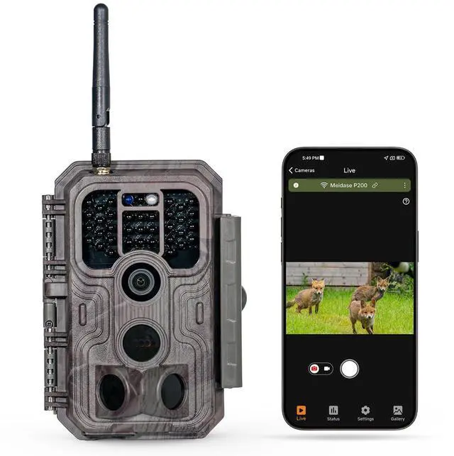 Main image of P200 WiFi Trail Camera, 64MP 1296P Bluetooth Game Camera with No-Glow Night Vision Motion Activated Waterproof, Hunting Deer Camera (App Control, Non-Cellular)