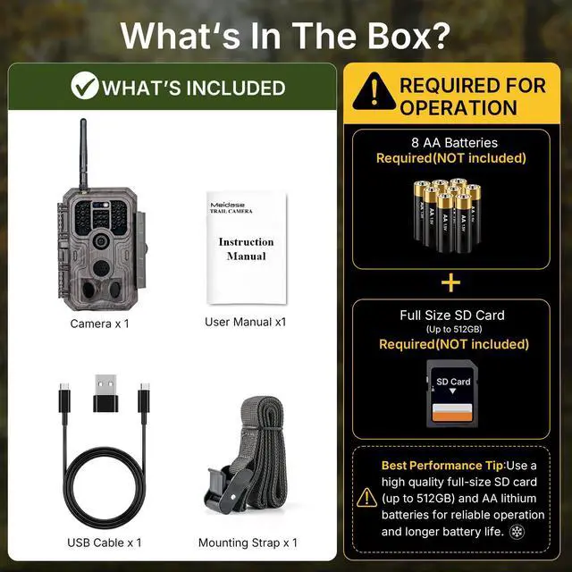 Alt view image 2 of 7 - P200 WiFi Trail Camera, 64MP 1296P Bluetooth Game Camera with No-Glow Night Vision Motion Activated Waterproof, Hunting Deer Camera (App Control, Non-Cellular)