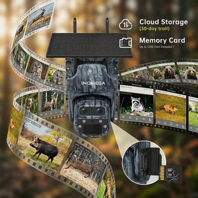 Alt view image 7 of 7 - Trail Camera, 4G Cellular Hunting Solar Cameras Wireless Outdoor