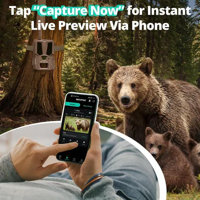 Alt view image 5 of 7 - Sense Cellular Trail Camera - 32MP 1296P Game Camera with AI Photo Upscale,4G LTE Trail Cam No WiFi Need,No Glow Night Vision Motion Activated 0.2s Trigger Time Trail Cam for Outdoor Wildlife