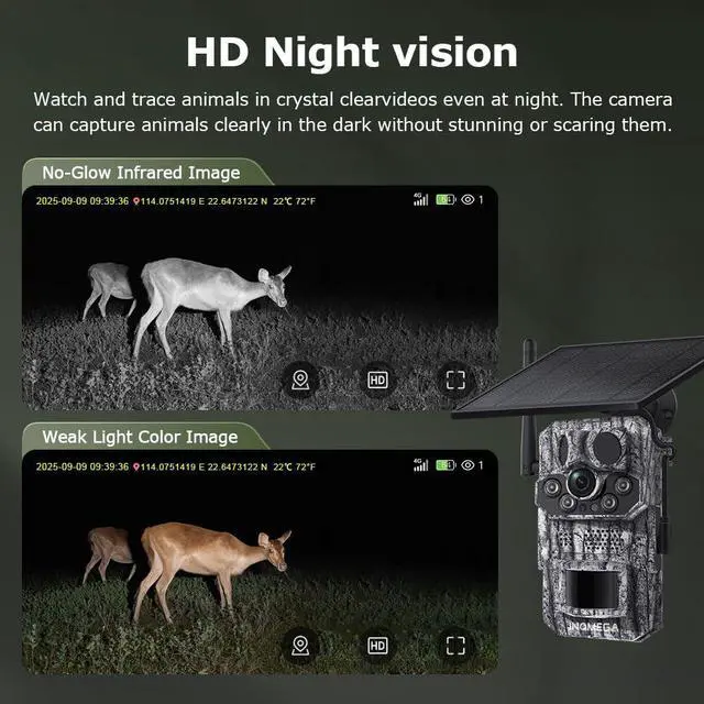 Alt view image 7 of 7 - No-Glow 4G LTE Cellular Trail Camera with GPS for Wildlife Scouting