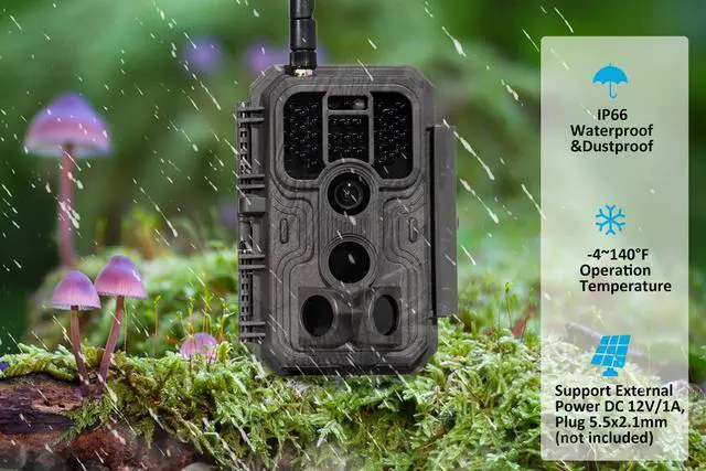 Alt view image 7 of 7 - Trail Camera Cellular S950, 4G LTE, Full Video Preview, No-Glow 100ft Night Vision, Motion Activated, Send Pictures to Your Cell Phone, for Game Cams, Deer Wildlife Scouting