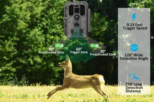Alt view image 5 of 7 - Trail Camera Cellular S950, 4G LTE, Full Video Preview, No-Glow 100ft Night Vision, Motion Activated, Send Pictures to Your Cell Phone, for Game Cams, Deer Wildlife Scouting