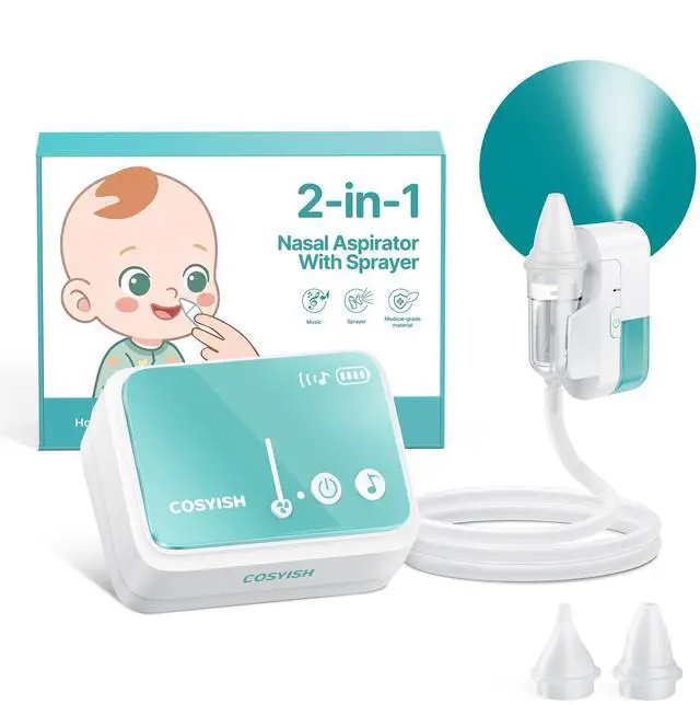 Main image of Nasal Aspirator for Baby, Hospital-Grade 78KPa Strong Suction Baby Nose Sucker with Anti-Backflow, Electric Nose Suction for Baby, Soothing Lullabies, Rechargeable Baby Nasal Aspirator(Blue-T)