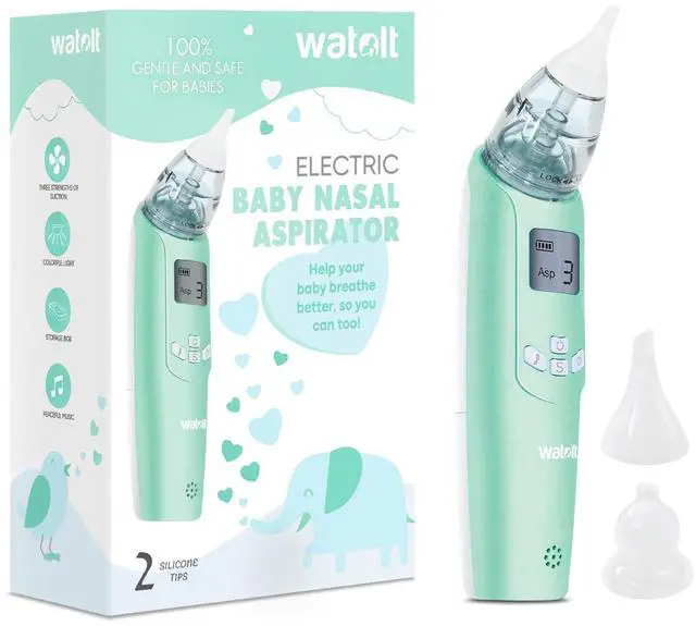 Main image of Baby Nasal Aspirator - Electric Nose Suction for Baby - Automatic Booger Sucker for Infants - Battery Powered Snot Mucus Remover for Kids Toddlers