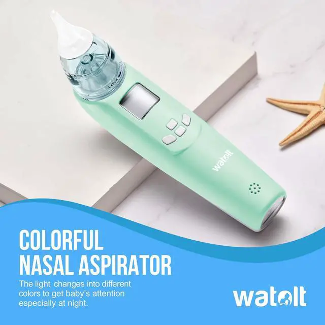 Alt view image 2 of 7 - Baby Nasal Aspirator - Electric Nose Suction for Baby - Automatic Booger Sucker for Infants - Battery Powered Snot Mucus Remover for Kids Toddlers