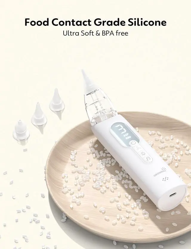 Alt view image 2 of 7 - Upgrade Nasal Aspirator for Baby, Rechargeable Baby Nose Sucker, Electric Nose Suction for Baby