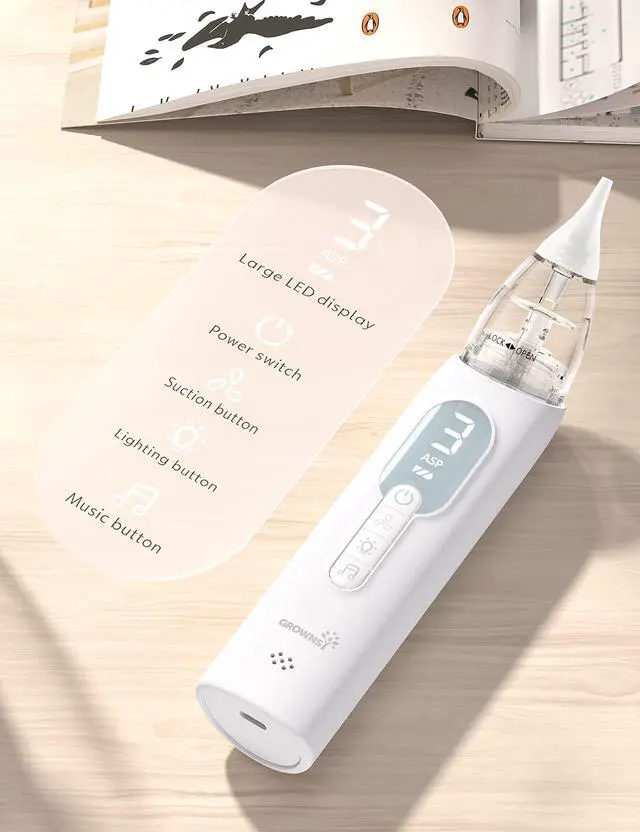 Alt view image 7 of 7 - Upgrade Nasal Aspirator for Baby, Rechargeable Baby Nose Sucker, Electric Nose Suction for Baby