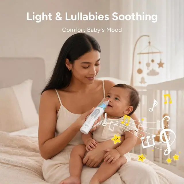 Alt view image 6 of 7 - Nasal Aspirator for Baby, Nose Sucker with 3 Suction Level, Music Light